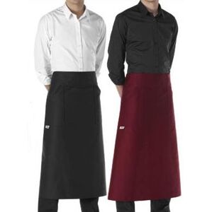 EGOCHEF Barmanská zástera do pása čierna/bordová Bordová